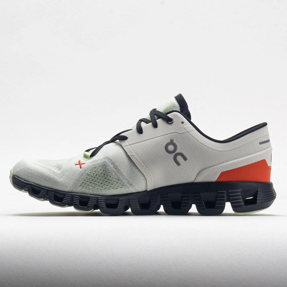 On Running On Cloud X 3 Men's Ivory/Flame 4 On Running On Cloud X 3 Men's Ivory/Flame - Image 2