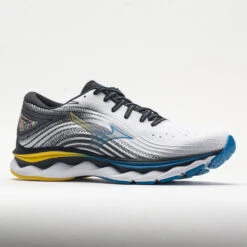 Mizuno Wave Sky 6 Men's White/Cyber Yellow -Shoe Sale Shop 049115 5