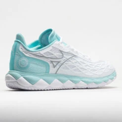 Mizuno Wave Enforce Tour AC Women's White/Tanager Turquoise -Shoe Sale Shop 117145 6