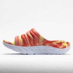 HOKA Ora Recovery Slide Swirl Unisex Yellow Pear/Fiesta -Shoe Sale Shop 570558 1