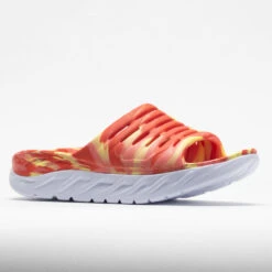 HOKA Ora Recovery Slide Swirl Unisex Yellow Pear/Fiesta -Shoe Sale Shop 570558 5