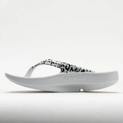 OOFOS OOlala Limited Women's White/Black Leopard -Shoe Sale Shop 570571 2